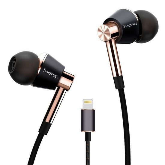 1MORE Triple Driver In-Ear, Lightning (iOS), Gold