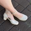 Béžové bosolodičky Helena - široká špička (Široké)