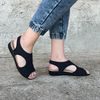 Dámské zdravotní sandály Mediline elastické černé Golden Fit 170 na hallux