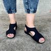 Dámské zdravotní sandály Mediline elastické černé Golden Fit 170 na hallux