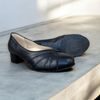 Černé lodičky De Plus 9605/K/1222 kožené na široké chodidlo