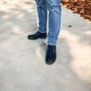 Pánské zimní kotníkové boty kožené Josef Seibel Lenny 52 modré-černé zateplené na široké chodidlo