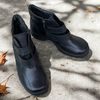 Dámské zimní kotníkové boty kožené Axel AXBW088 černé s kožíškem na široké chodidlo
