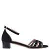 Sandály Lizard black suede + silver print 4643-0123-20-420