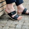 Dámské zdravotní pantofle Medistyle kožené černé Patricie vysoký nárt