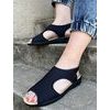 Dámské zdravotní sandály Mediline elastické černé Golden Fit 170 na hallux