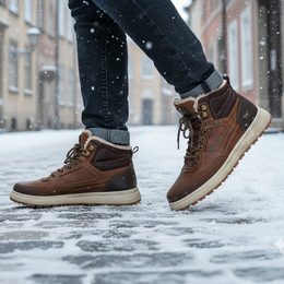 Nadměrné pánské zimní kotníkové boty černé Mustang 15M0131003