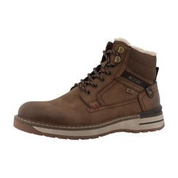 Nadměrné pánské zimní kotníkové boty hnědé Mustang 15M0011001