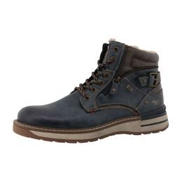 Nadměrné pánské zimní kotníkové boty modré Mustang 15M0011002