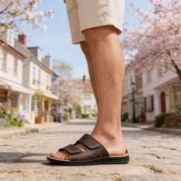 Dámské zdravotní pantofle Medistyle kožené červené Lucy na vysoký nárt