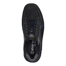 Pánské zimní kotníkové boty kožené Josef Seibel New Anvers 09 modré s kožíškem na široké chodidlo