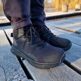 Pánské vysoké trekové boty černé Rock Spring Ruka na široké chodidlo