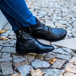 Dámské barefoot kotníkové boty černé Josef Seibel Wynona 04 široká špička