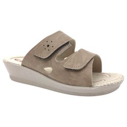 Dámské zdravotní pantofle Comfort béžové na vysoký nárt