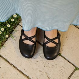 Černé bosolodičky Eliška - široká špička (Extra široké) nový podpatek