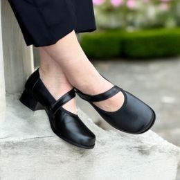 Černé bosolodičky Eva - široká špička (Extra široké)