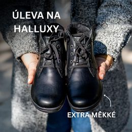 Polobotky dámské černé Axel kožené 3032 na široké chodidlo
