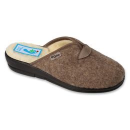 Pantofle Dr. Orto hnědé 937D635 na široké chodidlo