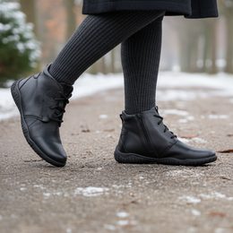 Dámské barefoot kotníkové zimní boty černé Josef Seibel Wynona 05 široká špička