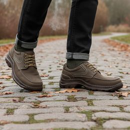 Zateplené polobotky De Plus hnědošedé 608 - brown KOC široká špička