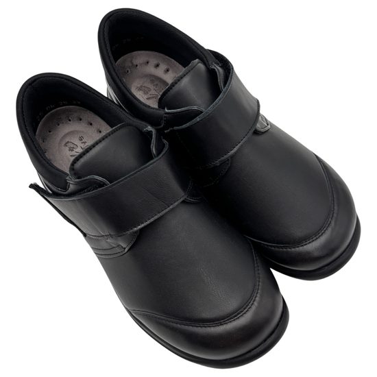 Zdravotní polobotky dámské černé Axel kožené AX1986 K-M na široké chodidlo