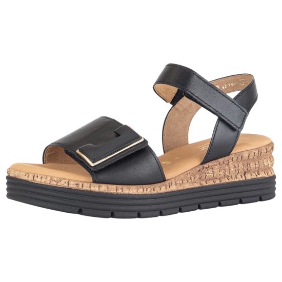 Nadměrné dámské sandály černé Gabor 82.700.57