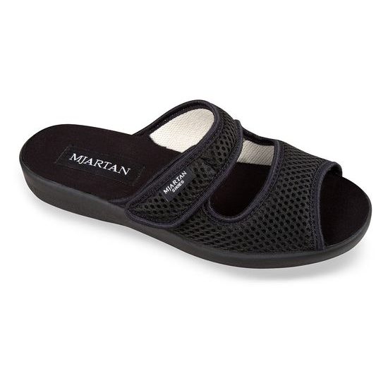 Dámské zdravotní pantofle Mjartan černé 543 na vysoký nárt