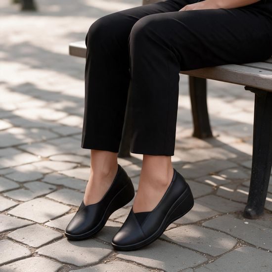 Polobotky černé Arcopedico elastické Tejo na hallux