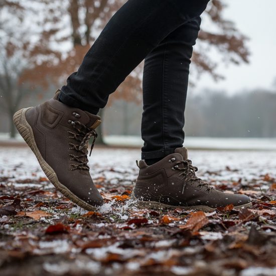 Pánské barefoot zimní kotníkové boty hnědé Josef Seibel Wallace 03 široká špička