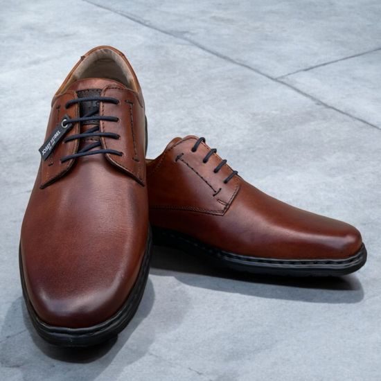 Polobotky pánské hnědé Josef Seibel kožené Alastair 01 na široké chodidlo