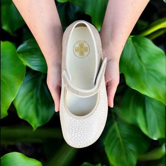 Baleríny béžové Mediline elastické 9150 na hallux