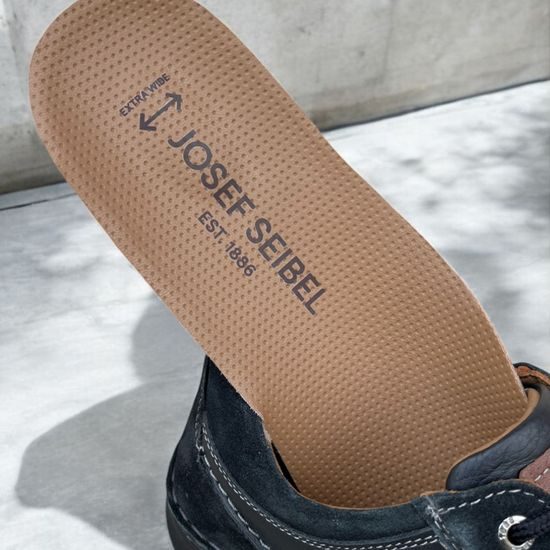 Polobotky pánské černé Josef Seibel kožené New Anvers 06 na široké chodidlo