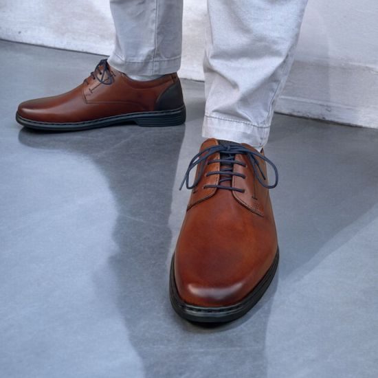 Polobotky pánské hnědé Josef Seibel kožené Alastair 01 na široké chodidlo