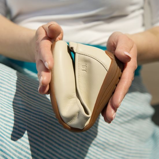 Baleríny béžové Josef Seibel kožené Fenja 01