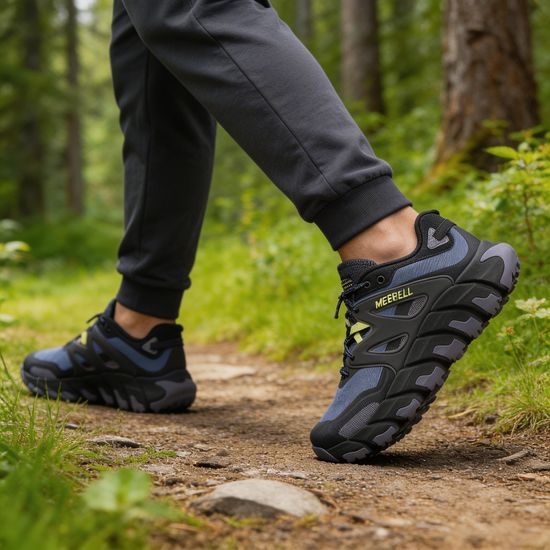 Nadměrné pánské tenisky modro-šedé Merrell Maipo Explorer Aerosport