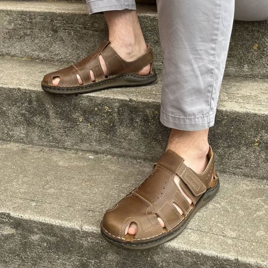 Sandály pánské Josef Seibel Maverick 01 hnědé kožené