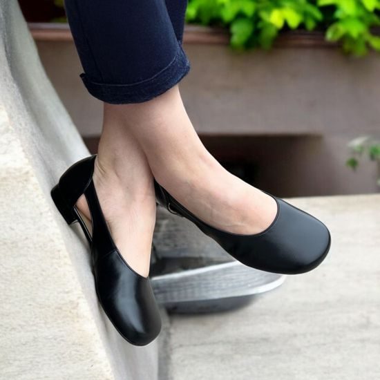 Černé baleríny De Plus F.177-X1-090 - široká špička (Extra široké)