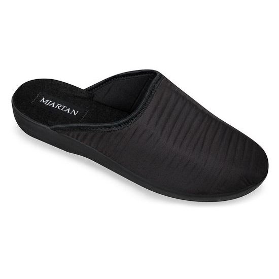 Nadměrné domácí pantofle černé Mjartan 608 na hallux