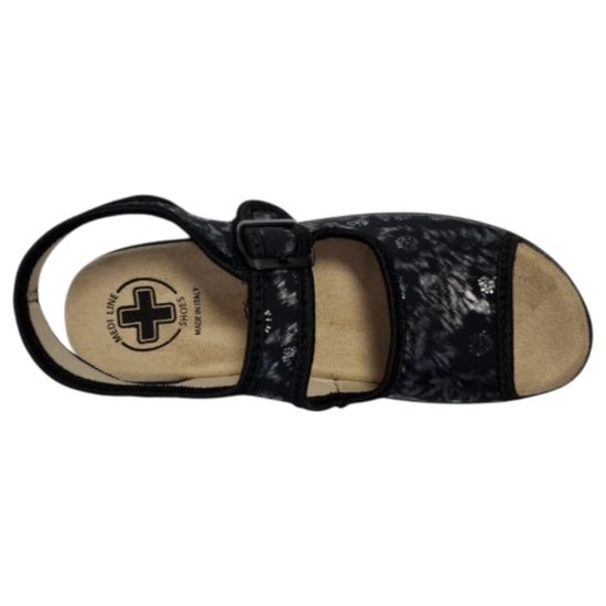 Dámské sandály černé Mediline 24725 na hallux