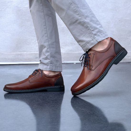 Polobotky pánské hnědé Josef Seibel kožené Alastair 01 na široké chodidlo