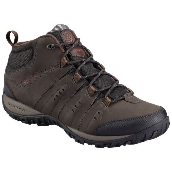 Nadměrné pánské zimní kotníkové boty hnědé Columbia Woodburn II Chukka Waterproof Omni-Heat