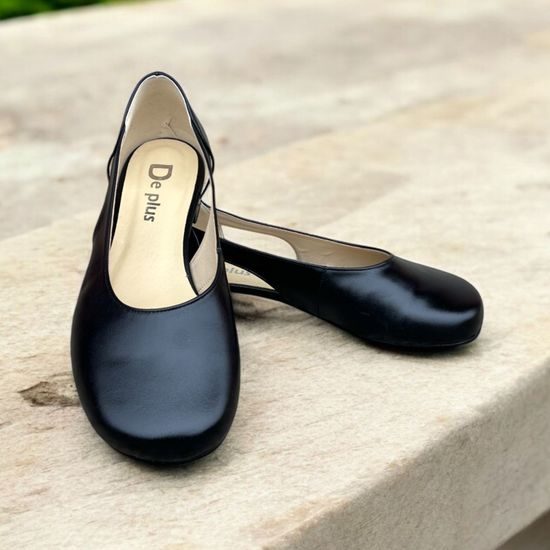 Černé baleríny De Plus F.177-X1-090 - široká špička (Extra široké)