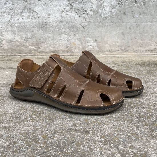 Sandály pánské Josef Seibel Maverick 01 hnědé kožené