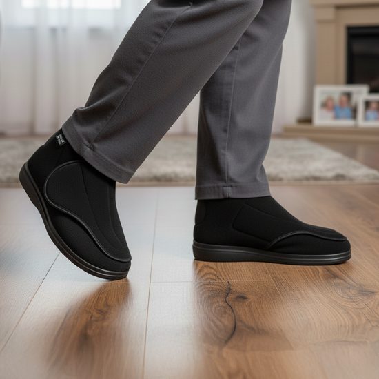 Pánská obvazová obuv Dr. Orto kotníková černá na široké chodidlo