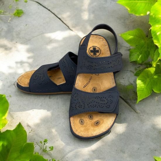 Sandály dámské Mediline 38-24 černé na vysoký nárt