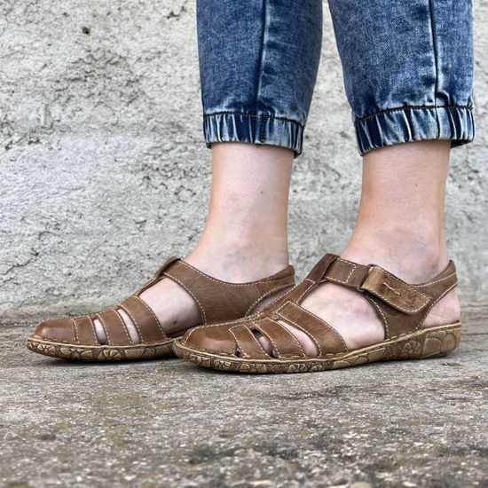 Sandály dámské Josef Seibel Rosalie 48 hnědé kožené široká špička