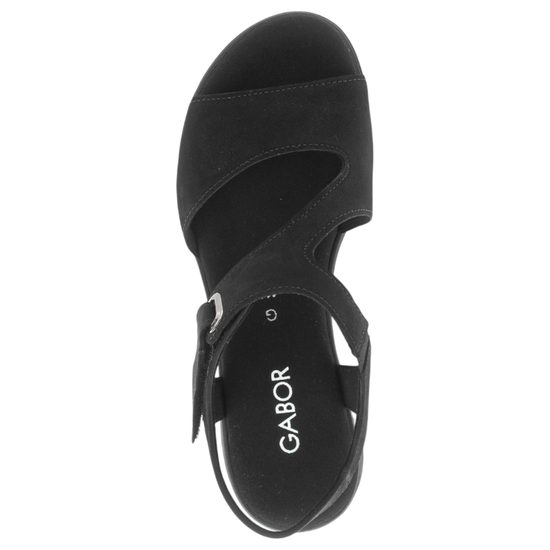 Nadměrné dámské sandály černé Gabor 82.803.47