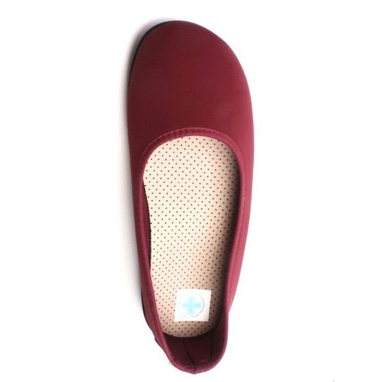 Baleríny bordo Mediline elastické 627228 na hallux