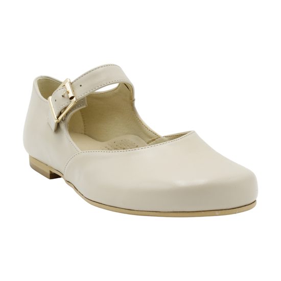 Béžové baleríny Stela - široká špička (Standard)