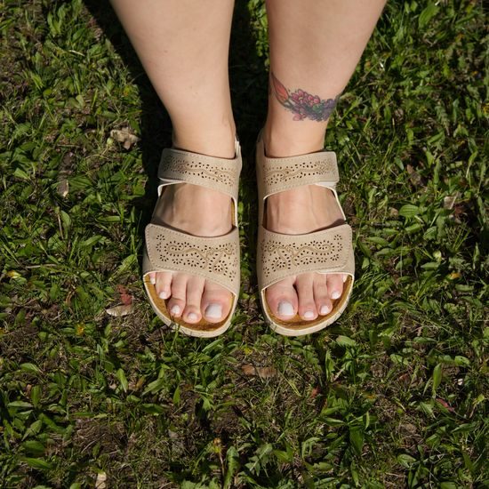 Sandály dámské Mediline 39-24 béžové na vysoký nárt